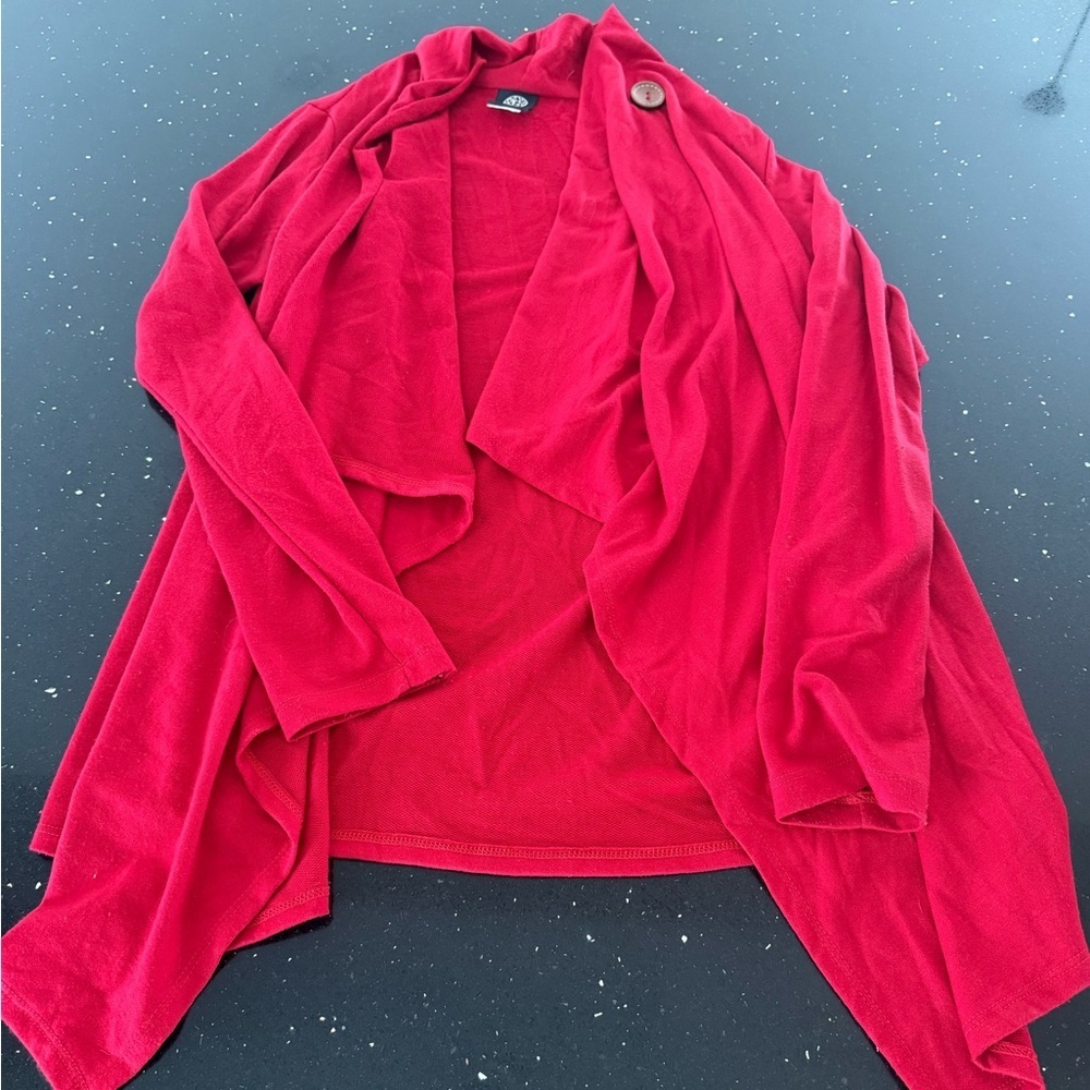 Red Open Bobeau Front Cardigan